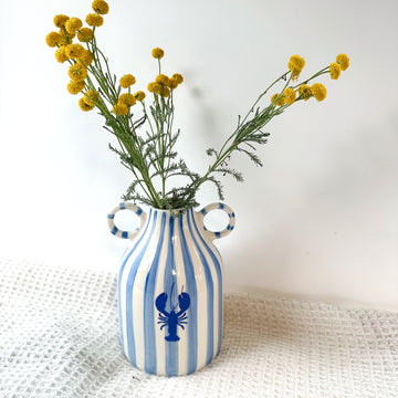 Small Stripe Ceramic Vase