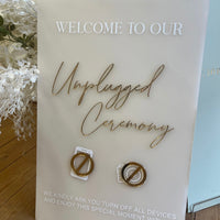 A2 Unplugged Ceremony Acrylic Signage