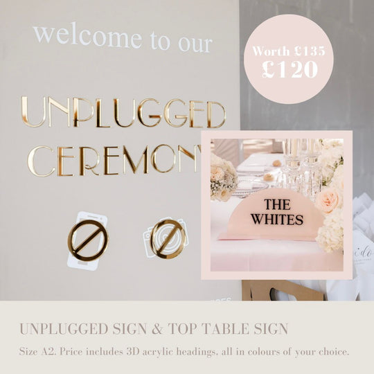 Unplugged & Top Table Sign