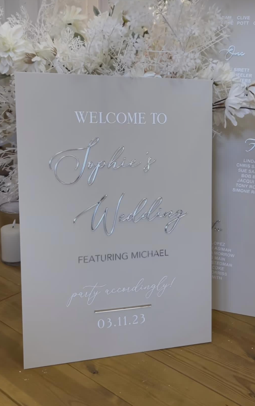 A2 Welcome Acrylic Signage