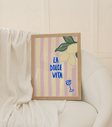 LA DOLCE VITA A4 Art Illustration Print
