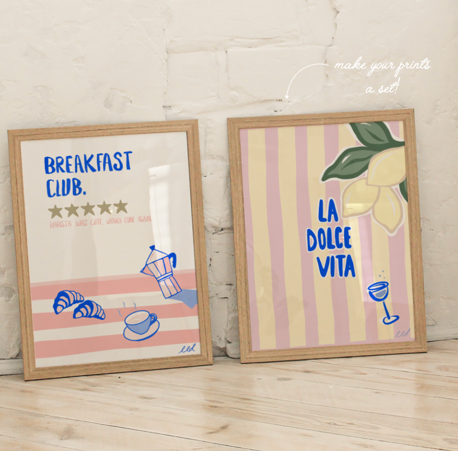 BREAKFAST CLUB A4 Art Illustration Print