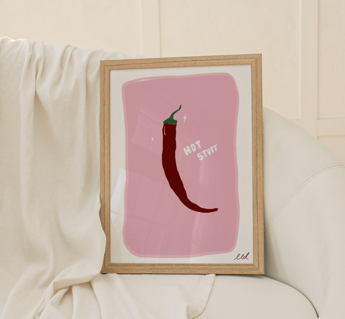 HOT STUFF A4 Art Illustration Print