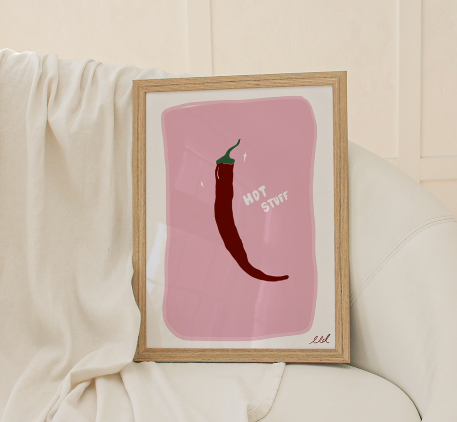 HOT STUFF A4 Art Illustration Print