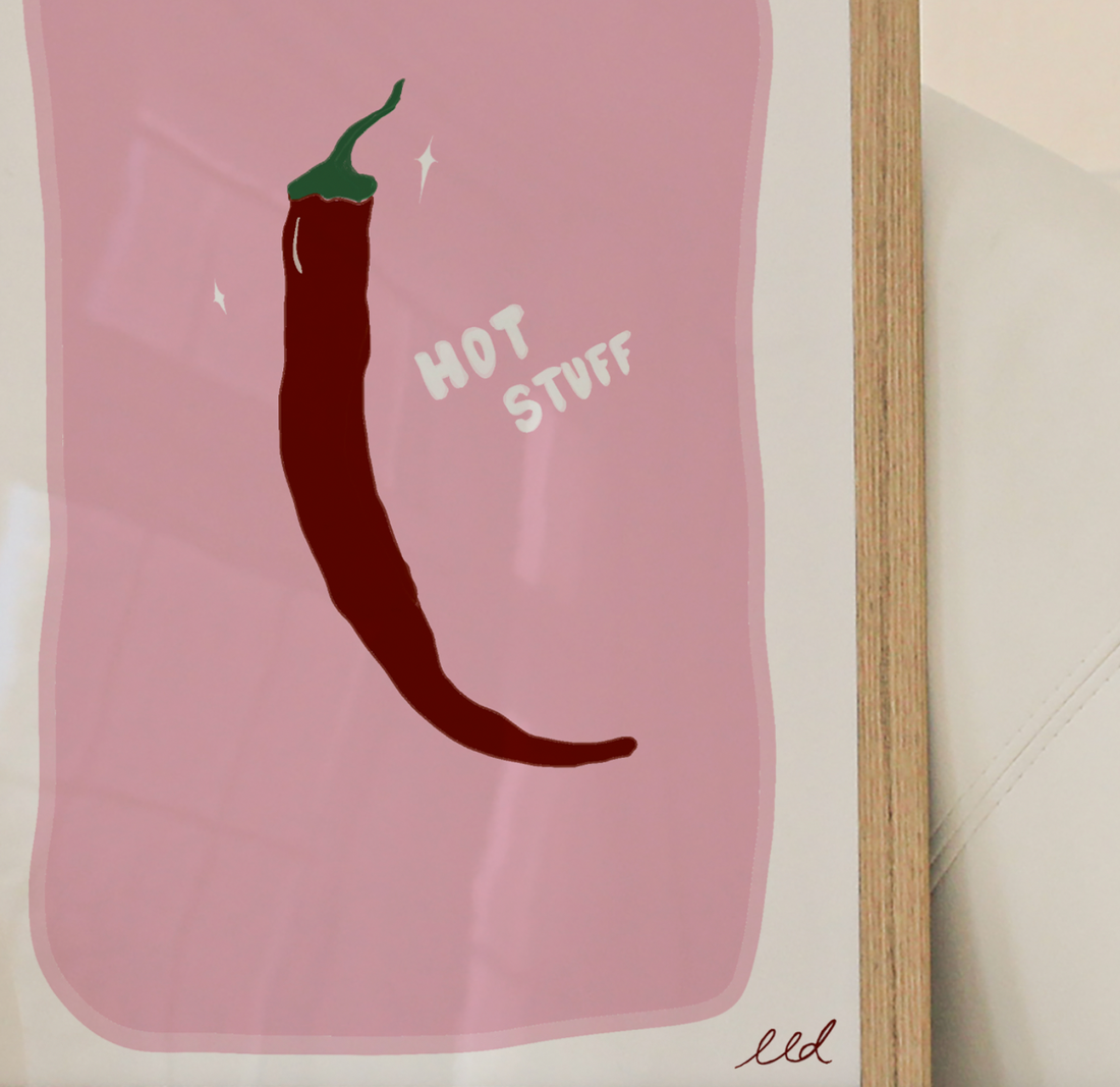 HOT STUFF A4 Art Illustration Print