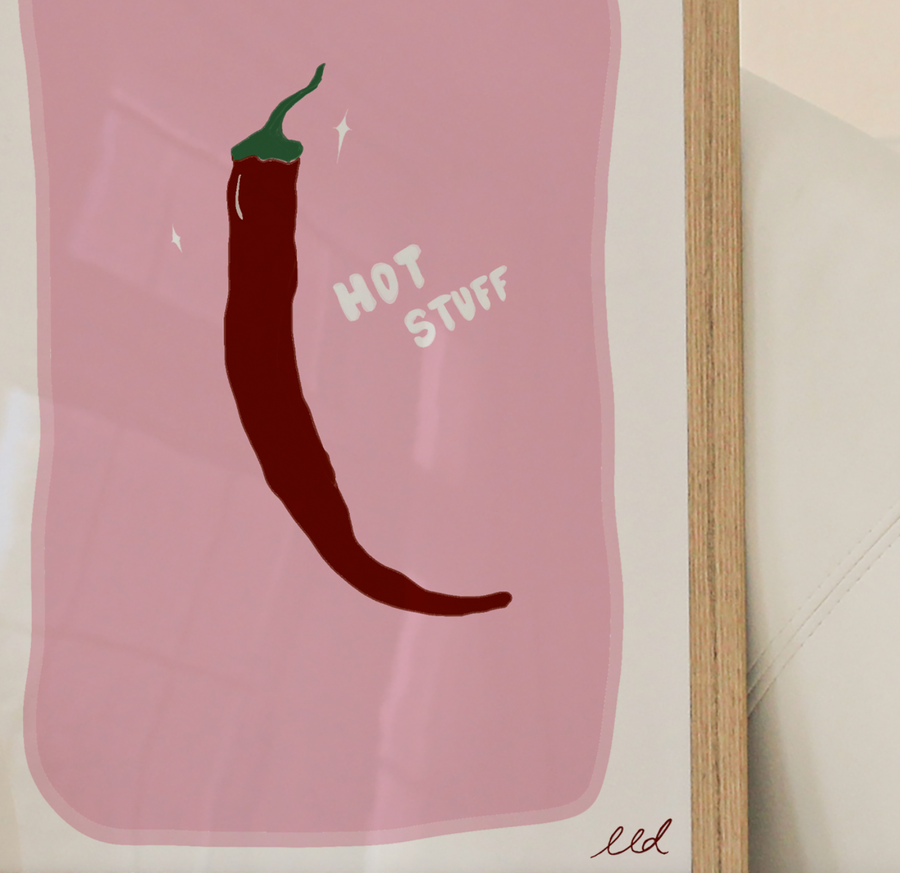 HOT STUFF A4 Art Illustration Print