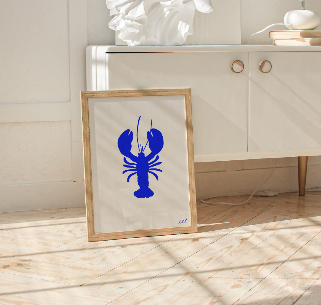 LOBSTER A4 Art Illustration Print