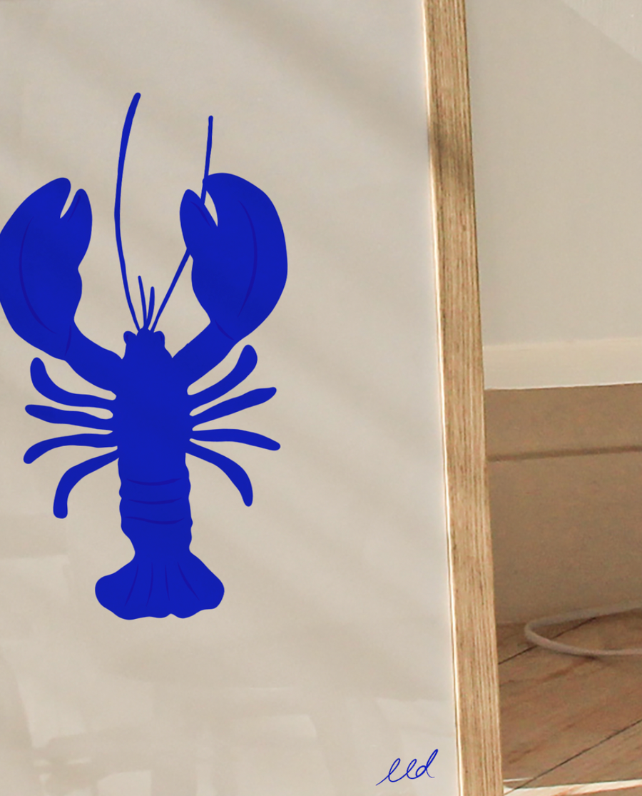 LOBSTER A4 Art Illustration Print