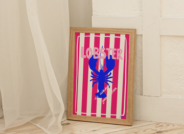 LOBSTER LOVE A4 Art Illustration Print