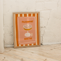 PASSIONFRUIT MARTINI A4 Art Illustration Print