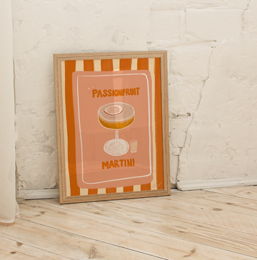 PASSIONFRUIT MARTINI A4 Art Illustration Print