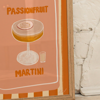 PASSIONFRUIT MARTINI A4 Art Illustration Print