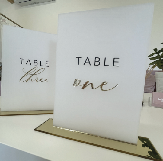 Rectangle Table Sign