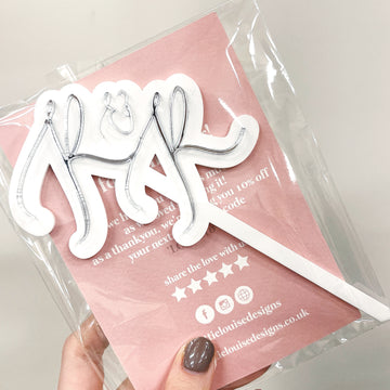 Initials Acrylic Cake Topper