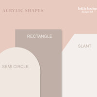 Semi Circle Drinks Menu Acrylic Signage