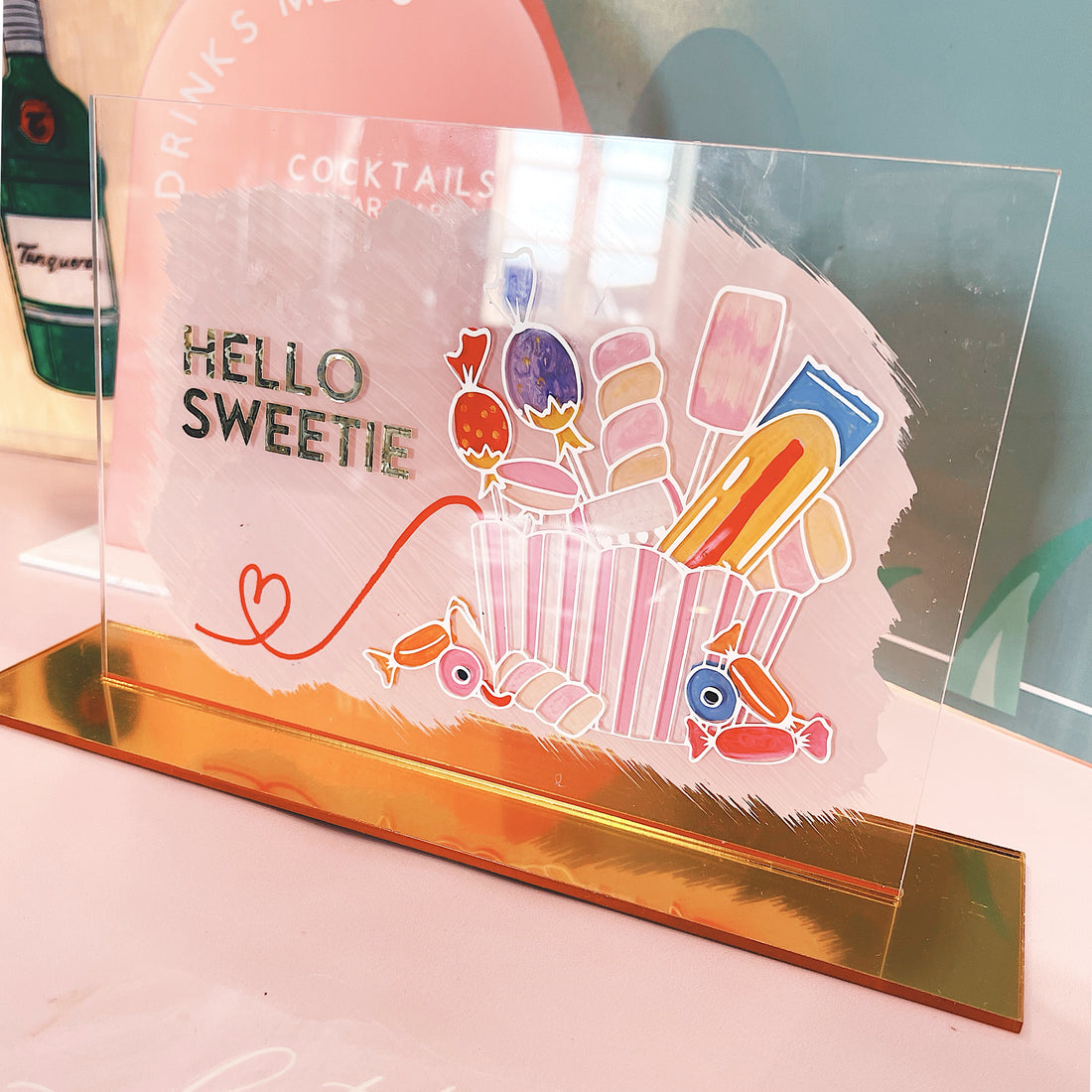 Sweets Acrylic Signage - Illustrated