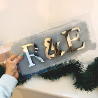 Mirrored Initials Acrylic Sign