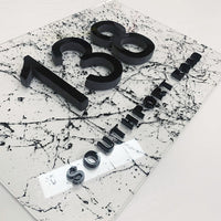 Acrylic Marble House 3D Number Sign